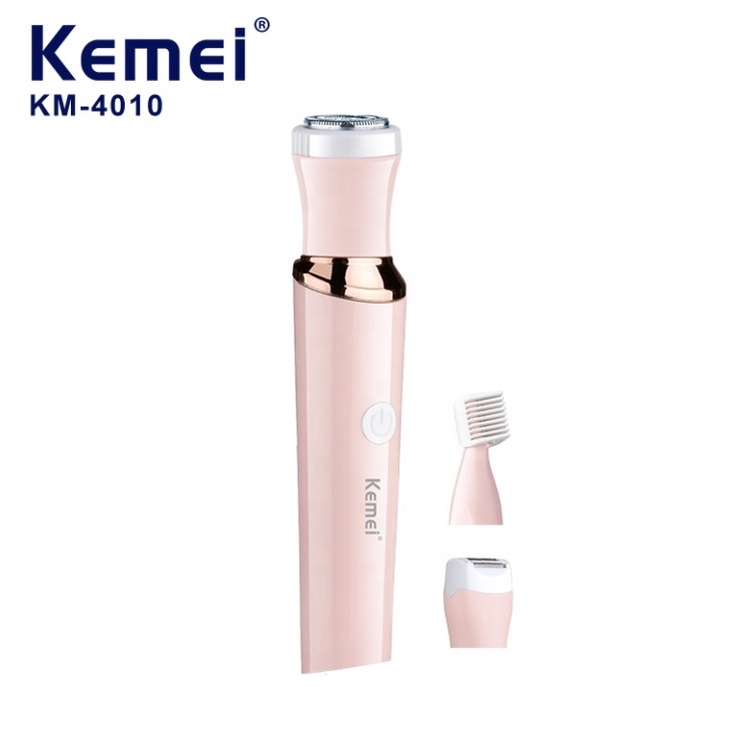 Máy Cạo Lông Đa Năng Kemei KM 4010 Kèm Đầu Cắt Tỉa Lông Mày