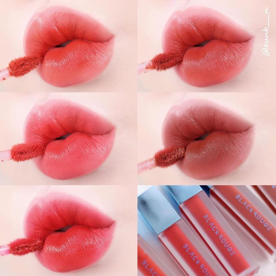 #Ver6 Son Kem Black Rouge Color Blooming On Your Lips Nắp Xanh Biển