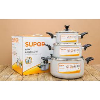 Bộ 3 nồi Supor loại 3 đáy dày đẹp
