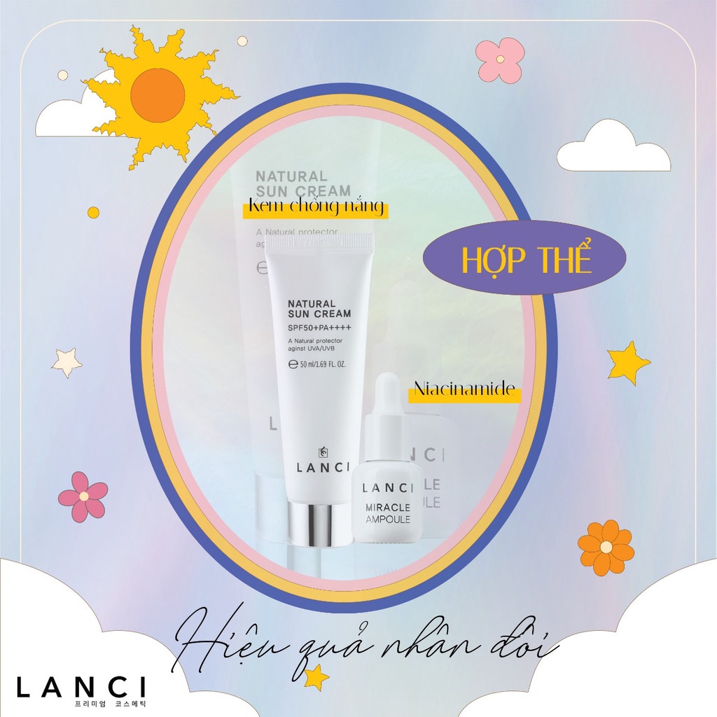 Kem Laci Natural SunCream chống nắng dưỡng ẩm, dưỡng trắng da 50Ml