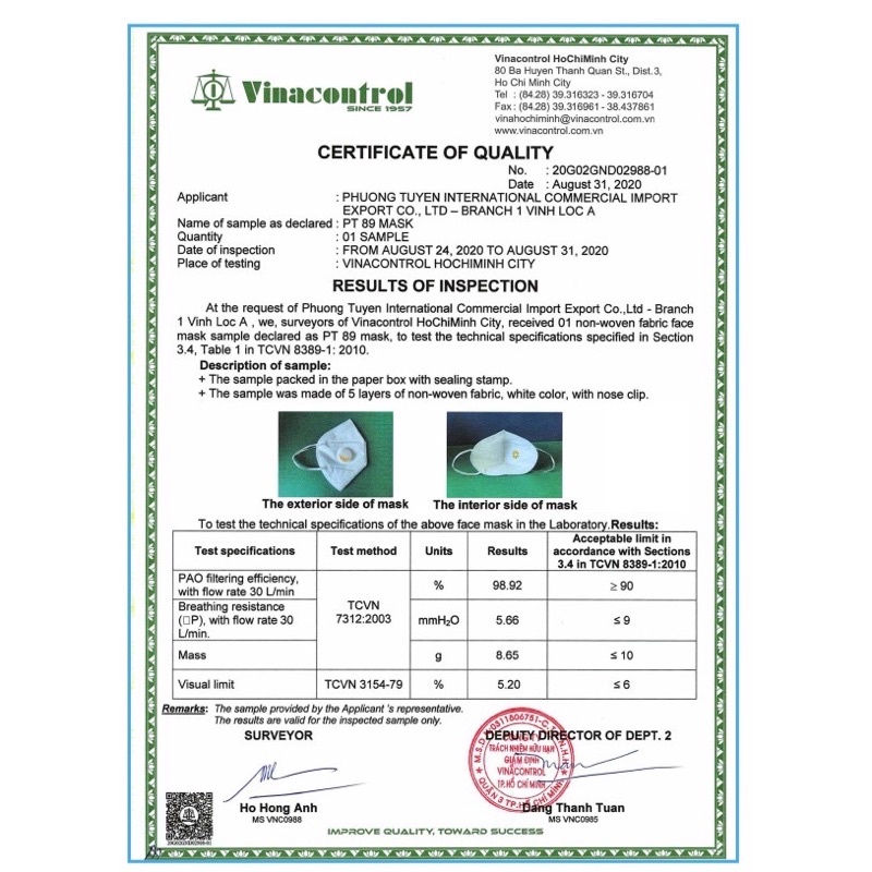 Khẩu trang VNN95 PtMASK có van | BigBuy360 - bigbuy360.vn