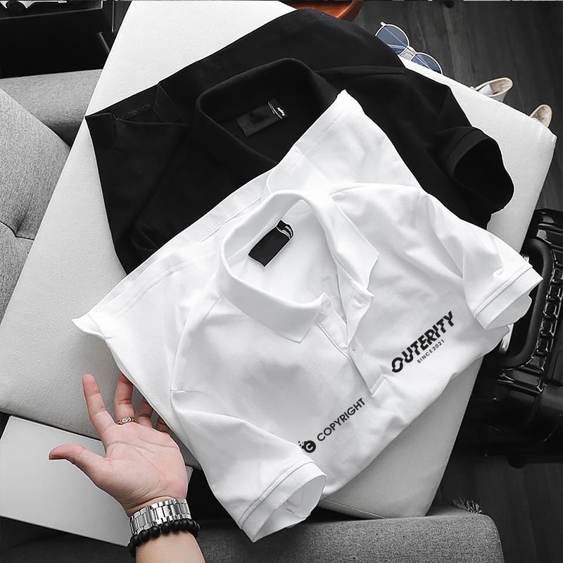 Áo Polo OUTERITY, Full Size Nam Nữ, áo thun có cổ trắng, đen, cổ trụ Unisex chất Thun Cá Sấu Poly Thái KKimshop