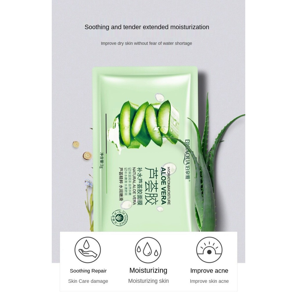 [HÀNG CHÍNH HÃNG] Mặt Nạ Ngủ BIOAQUA Tinh Chất Lô Hội Dưỡng Ẩm Làm Sáng Da Se Khít Lỗ Chân Lông Hiệu Quả | BigBuy360 - bigbuy360.vn