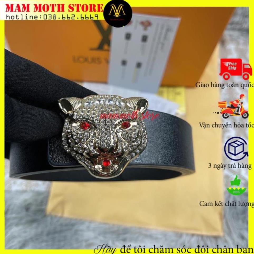 Dây lưng nam, dây nịt da bò nguyên tấm,mặt báo đính dá cao cấp, T34 Shop MAMMOTH Tốt Xịn