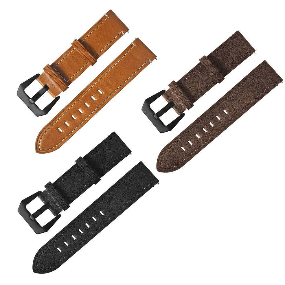 【HOT】Watch Stainless Steel Plating Buckle Retro Texture Handmade Leather Strap