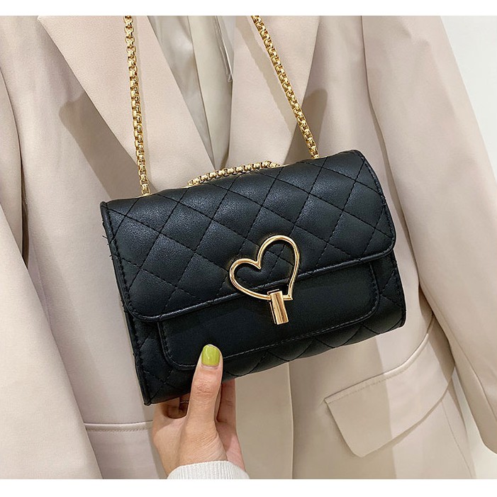[RẺ MÀ CHẤT] Túi đeo chéo, Túi đeo chéo khoá tim siêu yêu - QT013 | BigBuy360 - bigbuy360.vn