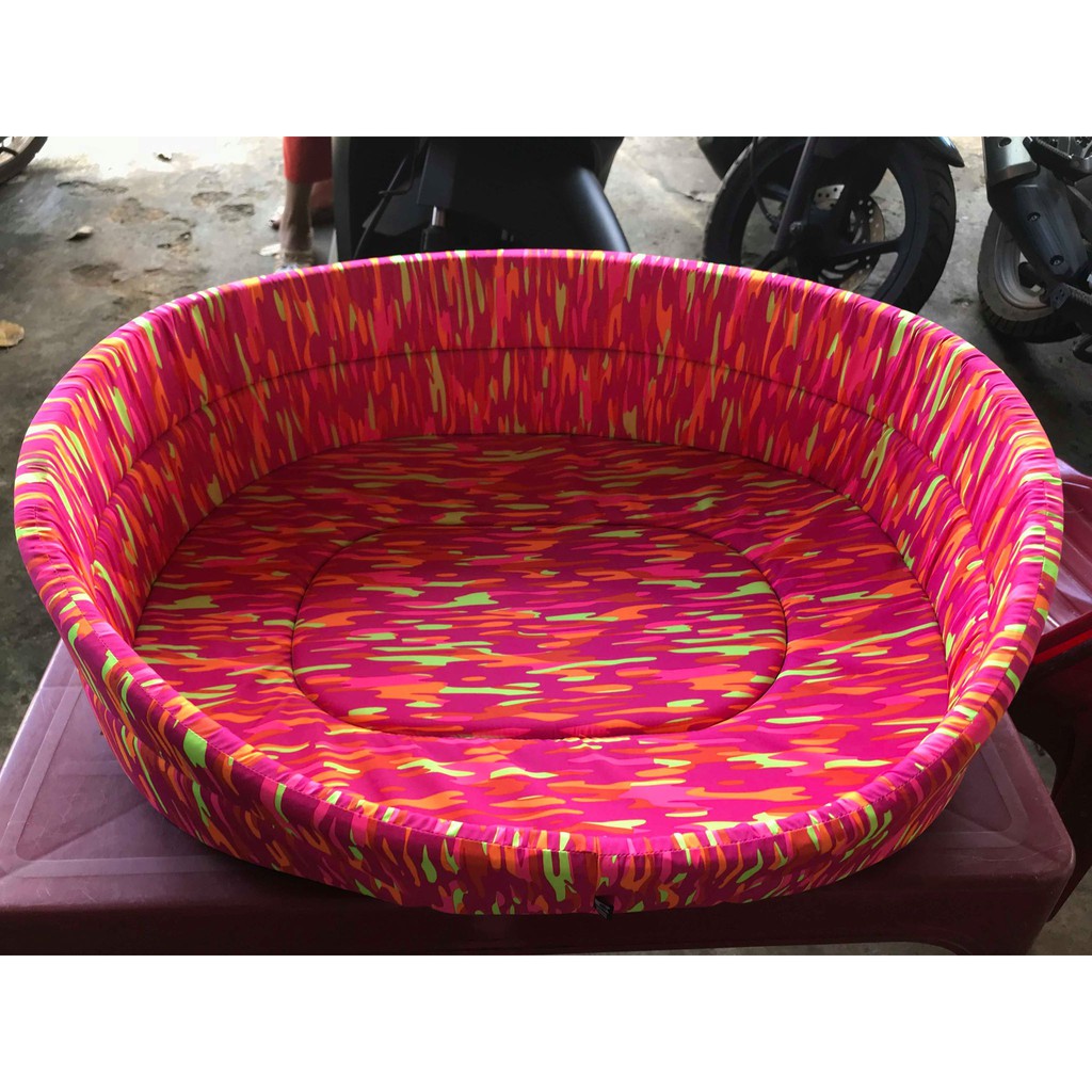 Nệm Ổ Giường Chó Mèo Thú Cưng Hàng Loại 1 Cao Cấp Oval Size Đại Từ 15kg Trở Xuống