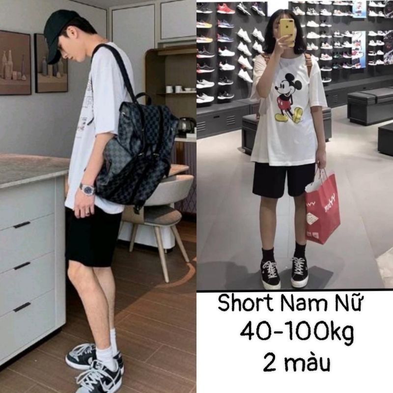 40-100KG Short Nam Nữ thời trang bigsize năng động, trẻ trung