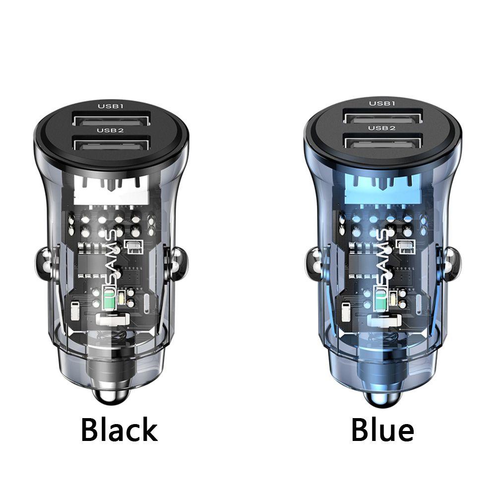 Cốc Sạc Nhanh QC3.0 Có Đèn Xanh Dương Cho Xe Hơi
