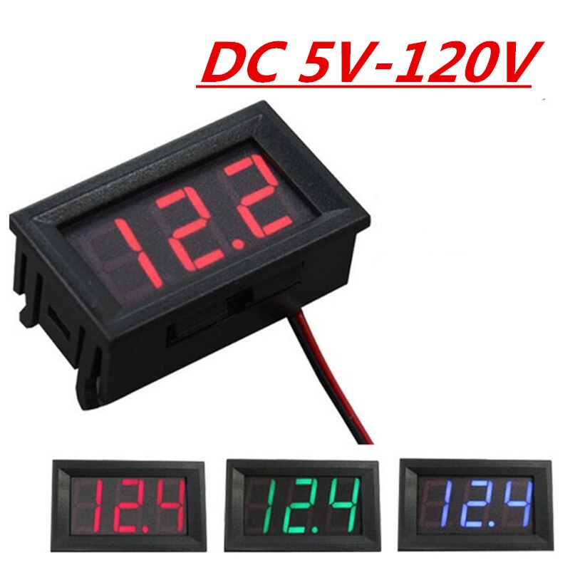 Vôn Kế Kỹ Thuật Số 2 Dây 0.56 Inches Dc 5v-120v Chất Lượng Cao