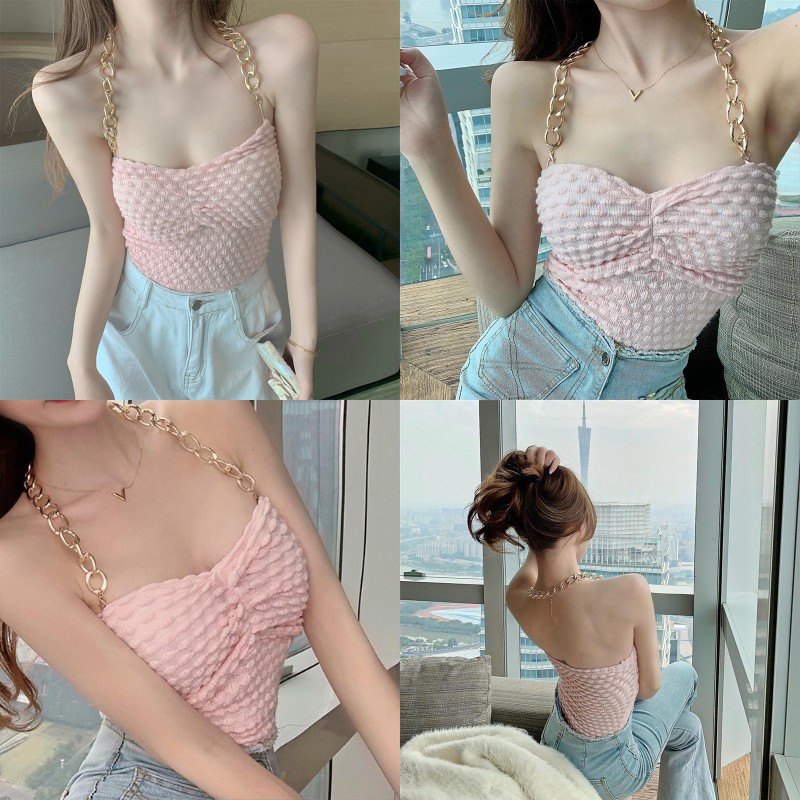 Áo Lửng Hai Dây Hở Lưng Cổ Chữ V Gợi Cảm Cho Nữ