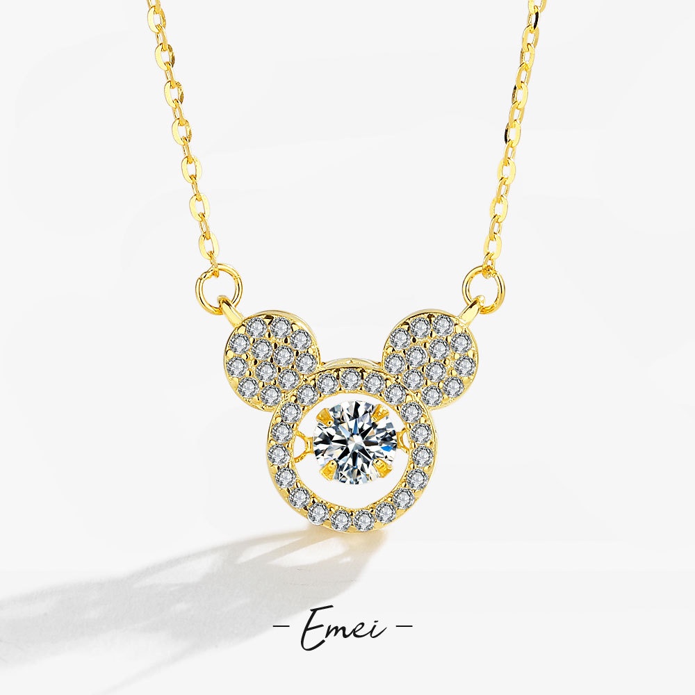 Vòng cổ Mặt Hình Chuột Mickey Đính Đá Dễ Thương Cho Nữ