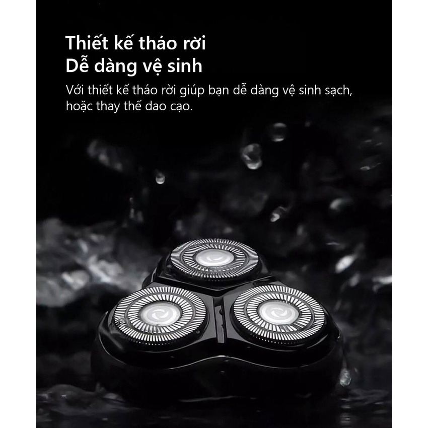 Máy Cạo Râu Xiaomi Enchen BlackStone chính hãng - Máy Cạo Râu Enchen Được Trang Bị 3 Đầu Cắt Nổi 3D