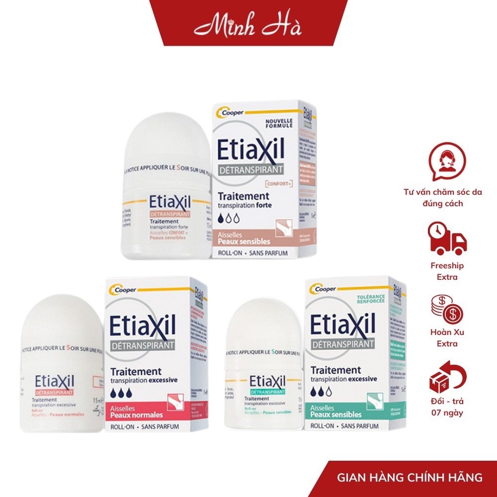 Lăn khử mùi EtiaXil dành cho da nhạy cảm 15ml giúp khử mùi hôi vùng da dưới cánh tay