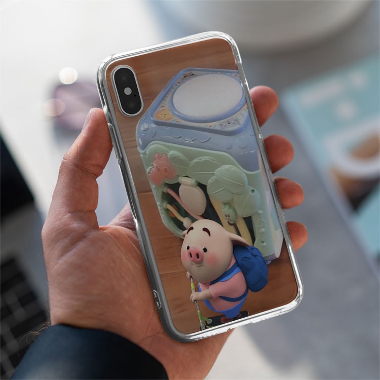 Ốp Iphone hình chú lợn Mới Nhất chất liệu silicon trong dẻo PIG20210169