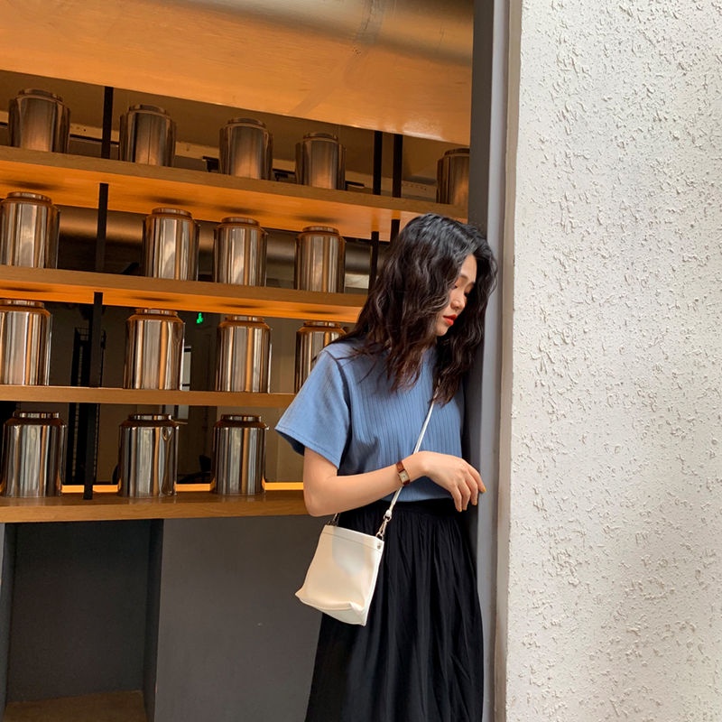 Áo thun BH dệt kim ngắn tay thời trang mùa hè cao cấp cho nữ