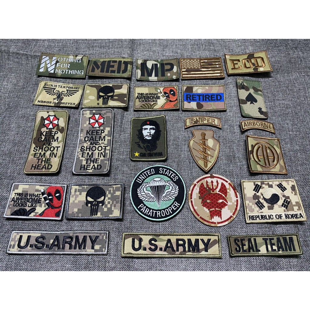 Hình thật hàng sẵn - Tem dán US seal army patch veclro mặt gai sau lưng dạng hook loop hơn 200 mẫu