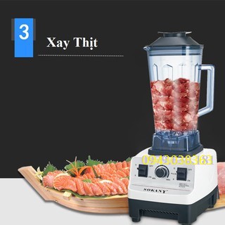 MÁY XAY CÔNG NGHIỆP SOKANY SK-444 - 4500W Siêu Bền - 7 Chế Độ - Xay Sinh tố, Đá, Thịt, Cá, Rau, Củ, Hạt Ngũ Cốc