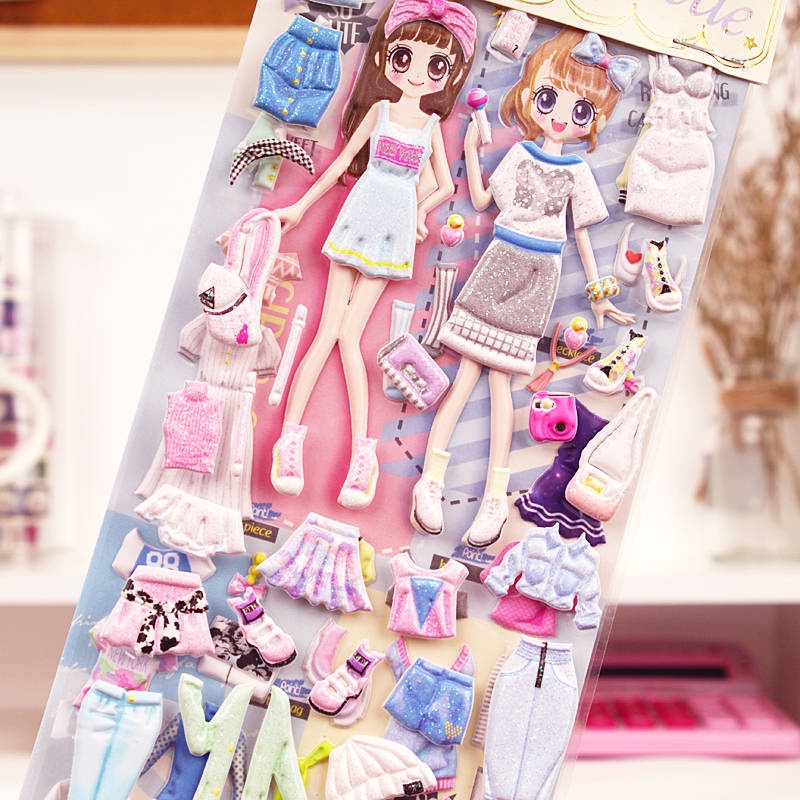 Hình Dán Stereo Cho Trẻ Em. Miếng Dán Trang Trí Hình Công Chúa Hoạt Hình Ba Chiều Bằng Bọt Biển Chất Lượng Cao Dành Cho Bé Gái