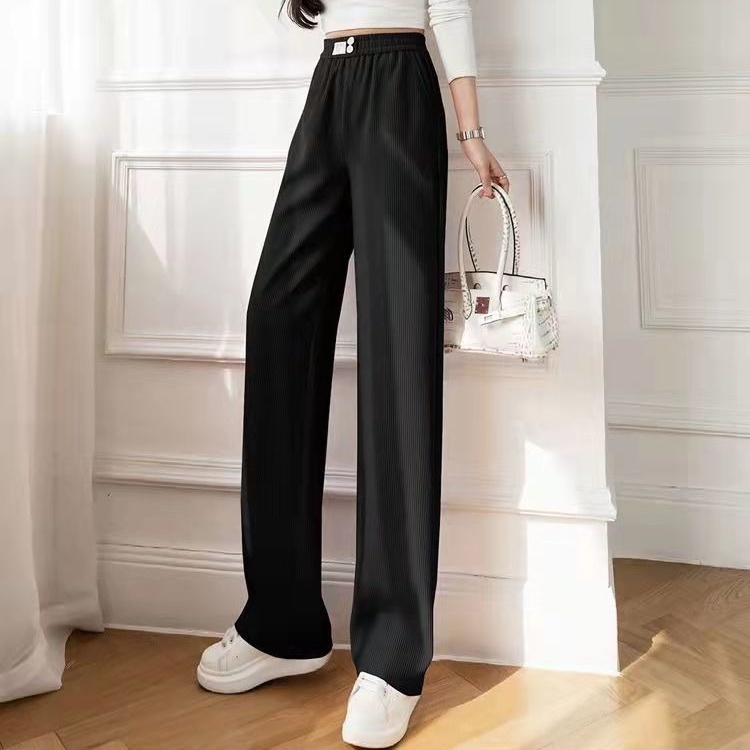 Quần dài SUXI ống rộng lưng cao màu sắc đơn giản thời trang xuân hè cho nữ