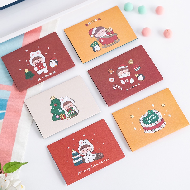 Thiệp Giáng Sinh Gấp Mini Đáng Yêu Merry Christmas