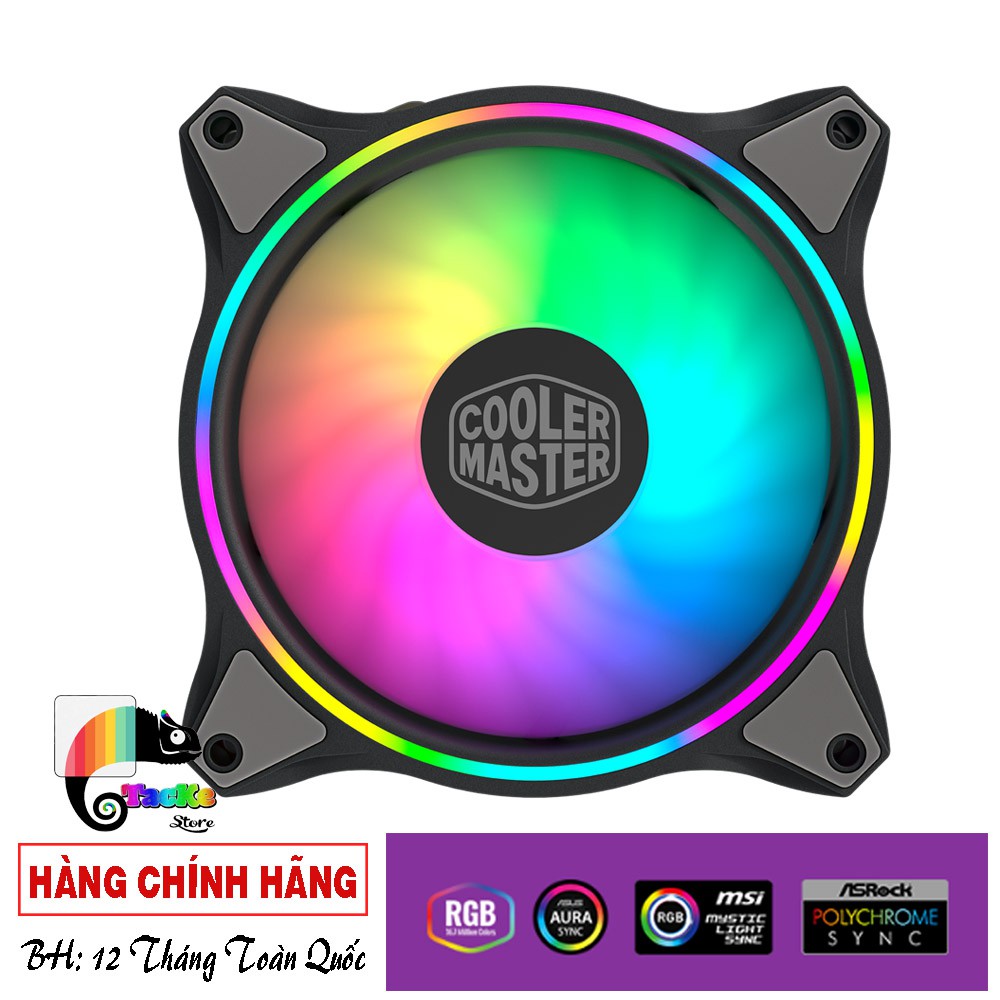 Quạt tản nhiệt case máy tính Cooler Master MASTERFAN MF120 HALO ARGB - MFL-B2DN-18NPA-R1 I Fan Case CoolerMaster Halo 12