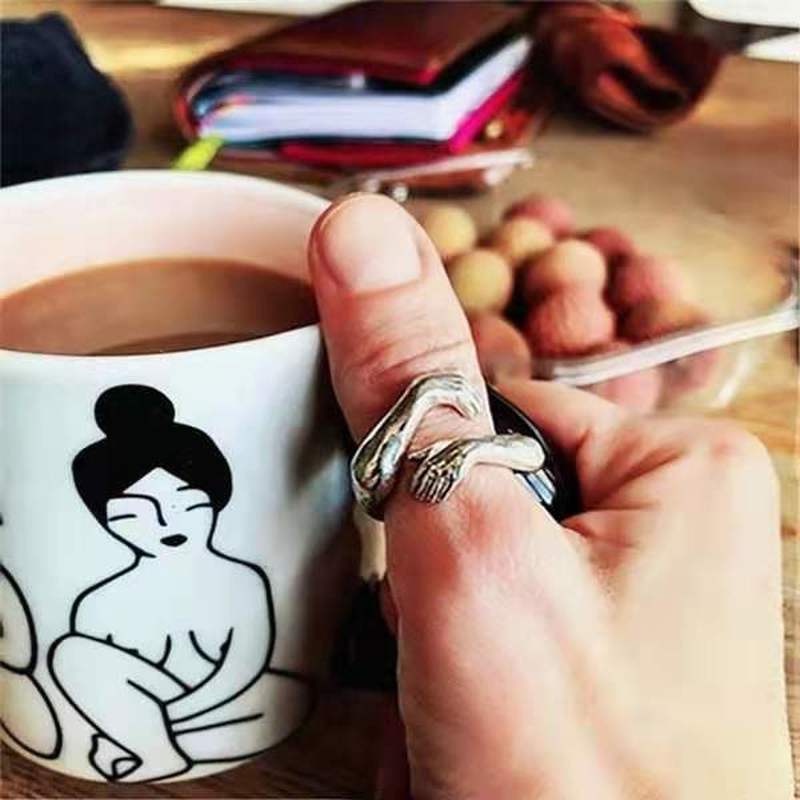 Nhẫn hợp kim màu bạc phong cách cá tính dành cho nữ