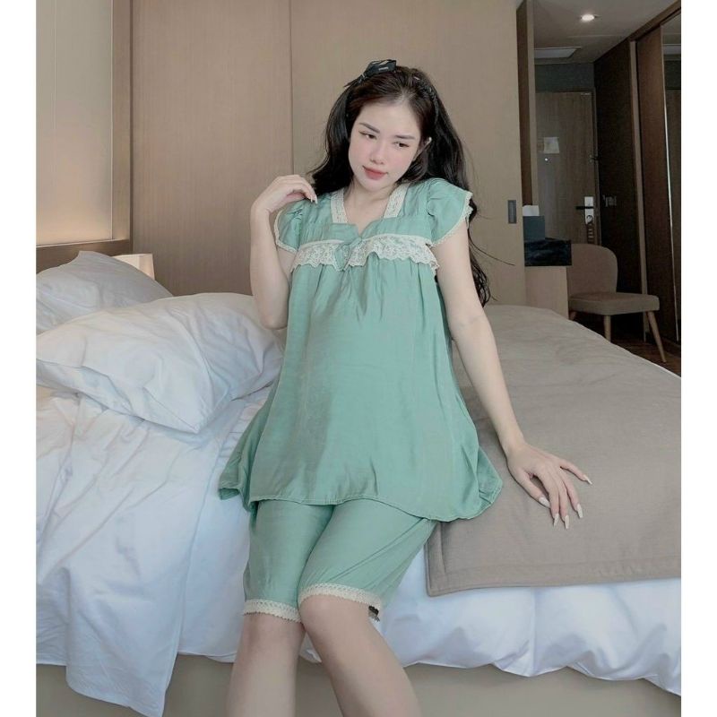 Bộ bầu và sau sinh cộc tay có khóa cho con bú sau sinh cực kì đẹp