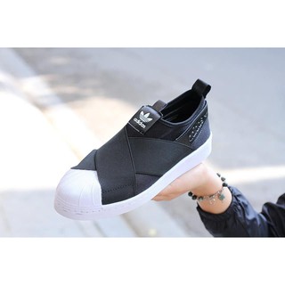 Giày slip on lười nữ Sò Chéo