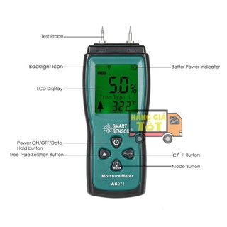 Máy Đo Độ Ẩm Gỗ Smart Sensor AS971