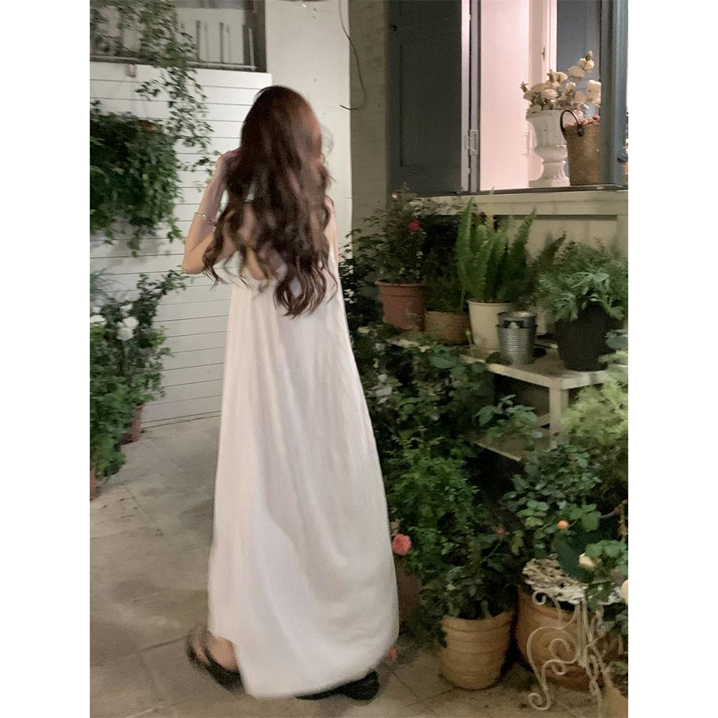 Đầm Dây Mỏng Dáng Dài Phong Cách Retro Pháp Quý Phái 63697