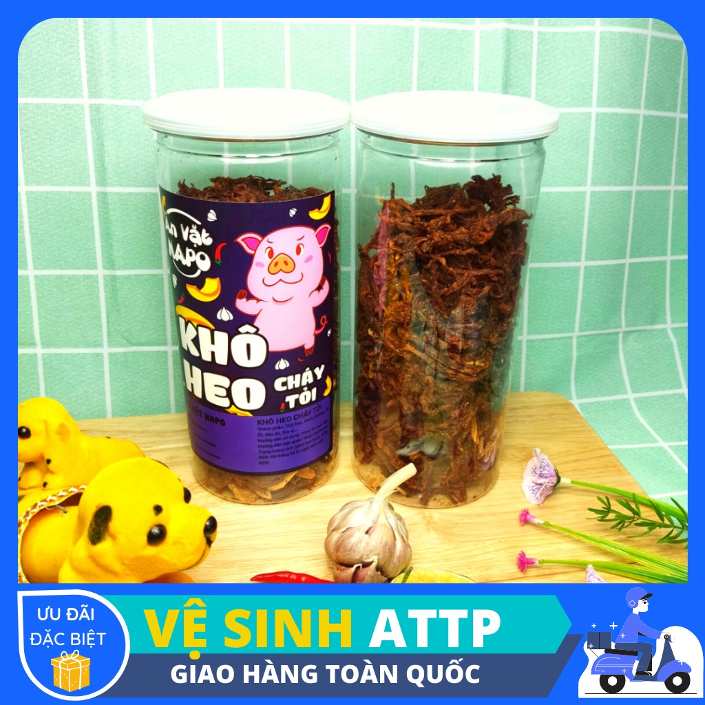 Khô heo cháy tỏi NAPO hủ 300g ăn vặt sài gòn | BigBuy360 - bigbuy360.vn