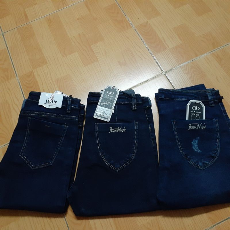 Quần jean ngố lửng cạp cao thời trang nữ