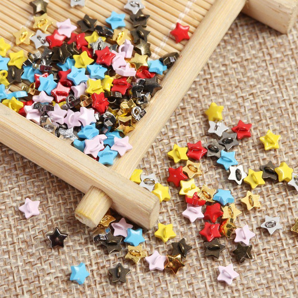 CLEVER Set 20 / 40 Nút Áo 5mm Hình Ngôi Sao Trang Trí Búp Bê