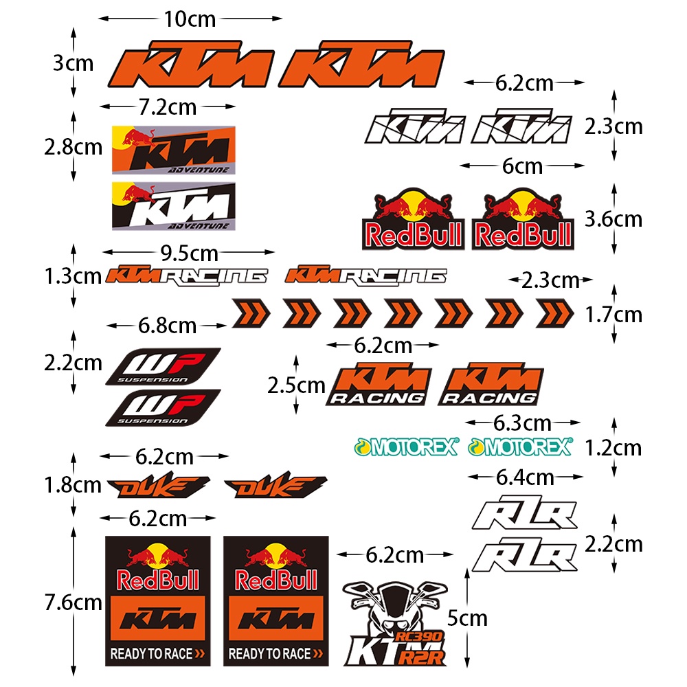 Sticker Phản Quang Dán Trang Trí Bình Xăng Xe Mô Tô KTM Duke 125 200 390 690 990 1290 Adv SXF EXC XC XCW