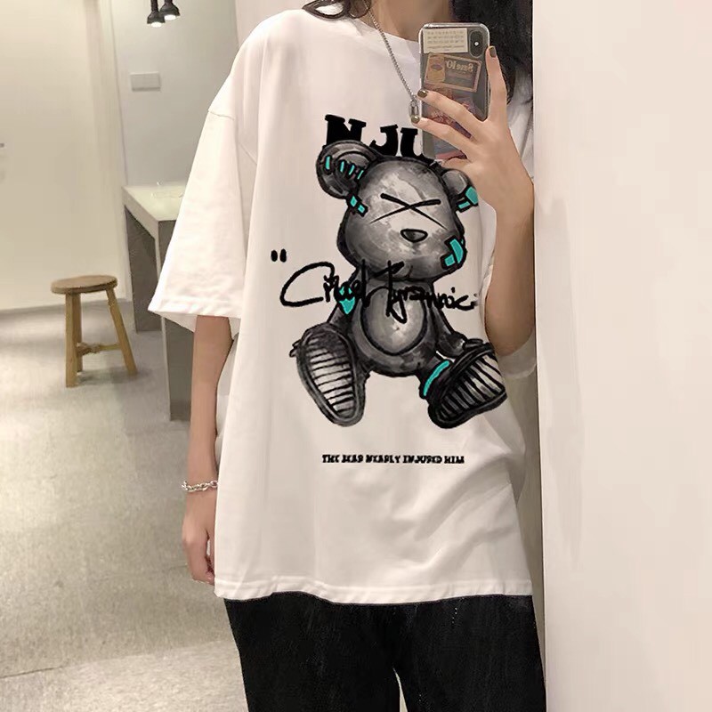 Áo phông nữ unisex WIND form rộng tay lỡ NJURY thời trang nam nữ thun oversize | BigBuy360 - bigbuy360.vn