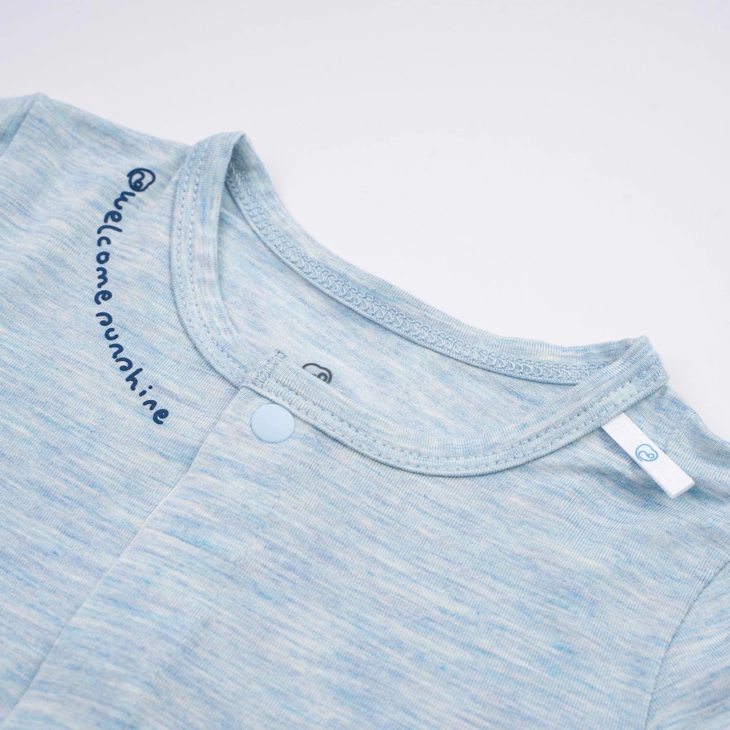 Bộ dài tay sơ sinh cài giữa sợi tre BU bambus 0m - 9m cho bé