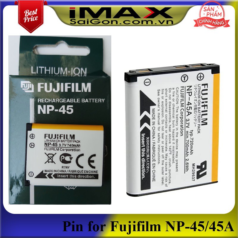 PIN FUJIFILM NP-45/ 45A, DUNG LƯỢNG CAO