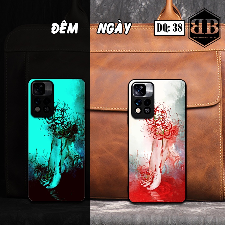 Ốp lưng kính Dạ Quang Xiaomi Redmi Note 11 Pro / Redmi Note 11 Pro Plus  phát sáng trong đêm dễ thương