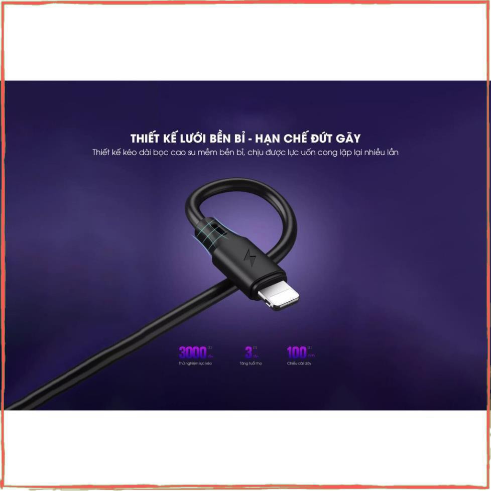Cáp Sạc Điện Thoại , CNS.365 092-105 Đủ Dòng Chống Gãy Gập, Hàng Chính Hãng WK - Dài 1m 2m Chuẩn 2.4A