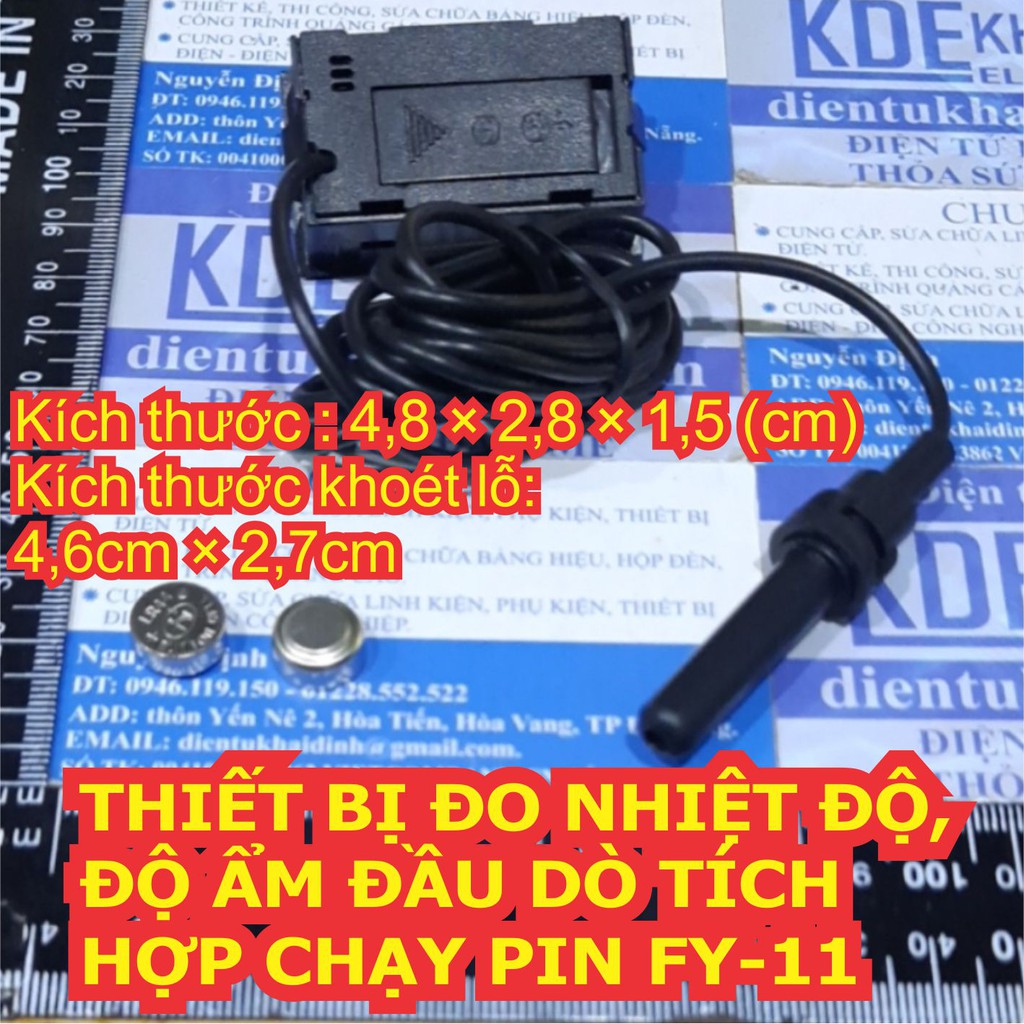 THIẾT BỊ ĐO NHIỆT ĐỘ, ĐỘ ẨM CÓ ĐẦU DÒ NGOÀI CHẠY PIN FY-12 kde6965