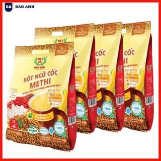 Bột ngũ cốc Methi Việt Đài 600gr  [ COMBO 4 BỊCH ] 15 gói x 40g công thức cải tiến - BẢO ANH