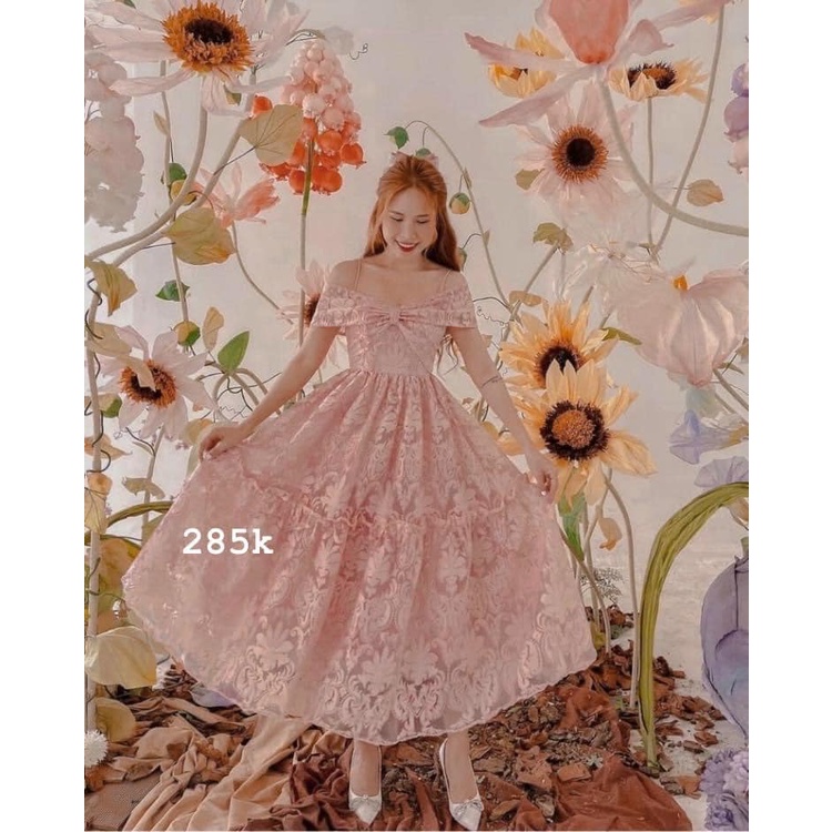 🍀Váy Đầm Dự Tiệc, Đầm Dạ Hội maxi hàng thiết kế kèm lót ngực và nơ ms18
