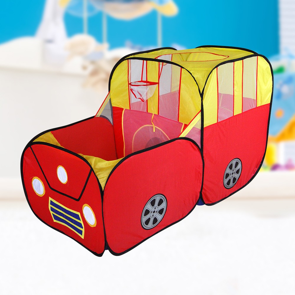 LỀU BÓNG XE Ô TÔ KẾT HỢP NHÀ BANH NÉM BÓNG RỔ CHO BÉ