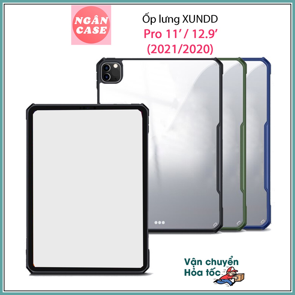Ốp lưng XUNDD iPad Pro 11' / 12.9' (2021/2020), Mặt lưng trong, Viền TPU, Chống sốc