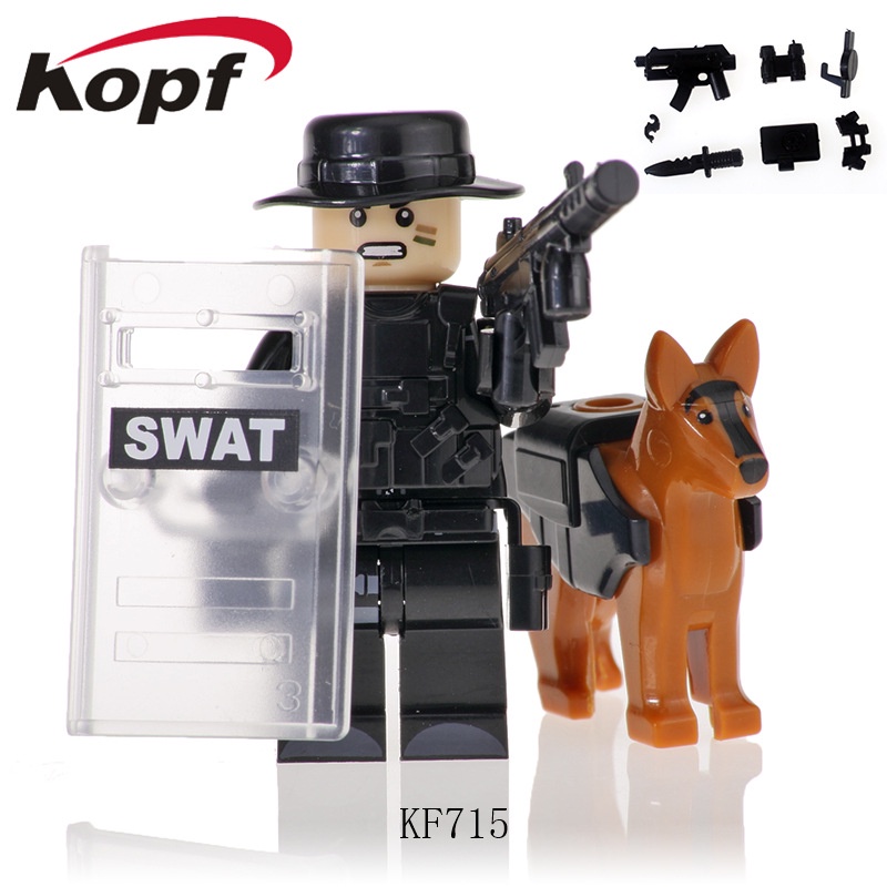 Lắp ráp đồ chơi trẻ em quân sự lắp ráp khối xây dựng minifigures khối xây dựng cho trẻ em đồ chơi giáo dục sớm