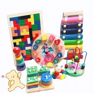 Đồ Chơi Tổng Hợp Phát Triển Trí Tuệ Thông Minh COMBO 7 Món Bằng Gỗ Cho Bé Từ 3 Tuổi