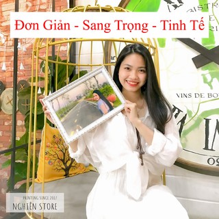 [FREE SHIP - TẶNG MÓC KHÓA 30K] Khung Ảnh Size 20x30 Gỗ Thật Treo Tường Kèm In Và Chỉnh Ảnh