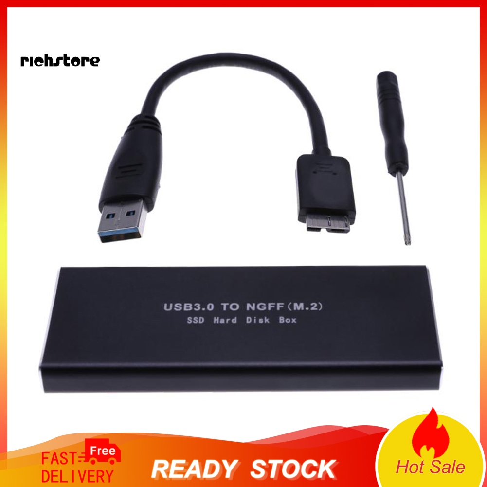 Hộp Nhôm Đựng Ổ Cứng Ngoài Xdnccx M.2 NGFF Sang USB 3.0 SSD SATA HDD