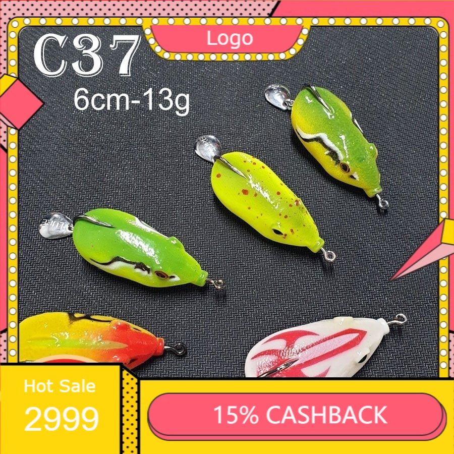 Mồi câu lure cá lóc cá sộp nhái hơi C37 độ dài 6cm 13g mã M19 - giá rẻ-